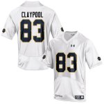 Notre Dame Fighting Irish Men's Chase Claypool #83 White Under Armour Authentic Stitched College NCAA Football Jersey HCL8699RU